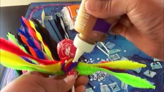 How to make Halloween Tootsie Pop Spiders [upl. by Gombach]