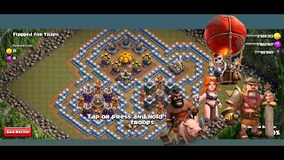 THREE STAR FLAGGED FOR TRAPS A SINGLE PLAYER CHALLENGE Clash of Clans [upl. by Atekihc]