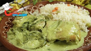 Receta Irresistiblemente SABROSA Muslos de pollo en crema de jalapeño [upl. by Reggis]