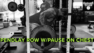 Pendlay Row wPause on Chest [upl. by Anerom]