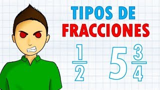 TIPOS DE FRACCIONES Super fácil  Para principiantes [upl. by Eelak]