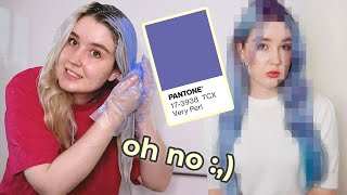 Dyeing My Hair Very Peri the Pantone Color of the Year  Arctic Fox Periwinkle Hair Dye [upl. by Ybot]