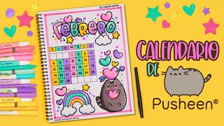 Cómo hacer tu CALENDARIO de FEBRERO de PUSHEEN bulletjournal  BULLET JOURNAL IDEAS [upl. by Ialohcin582]