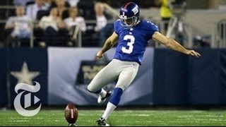 Giants Players Reveal Secrets of Field Goal Kicking  The New York Times [upl. by Rab]