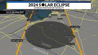 April 2024 Eclipse path of totality [upl. by Ozen622]