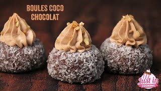 Recette de Biscuits sans Cuisson Noix de Coco Chocolat [upl. by Amekahs]