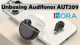 Audífonos Intraurales AUT209 1HORA  1 Hora Audífonos Inalámbricos Bluetooth  Unboxing Review [upl. by Ahsropal]