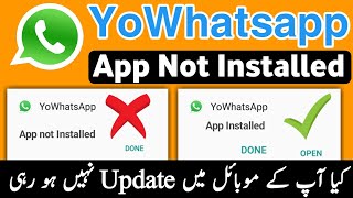 YoWhatsapp Not Installed Problem Solution  Yowhatsapp App Not Installed  How To Update Yowhatsapp [upl. by Lramaj]