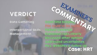 PASS THE CSA w EXAMINERS COMMENTARY  MRCGP EXAM PRACTICE  HRT  Episode 6b [upl. by Ydnis560]