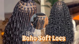 Goddess Boho Soft Locs  THE BEST METHOD  •BraidsByTyTi [upl. by Nyladam490]