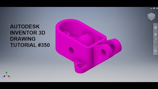 Autodesk Inventor Tutorial 350  Inventor Tutorial basics for beginners  Practice drawing 3d cad [upl. by Salena]