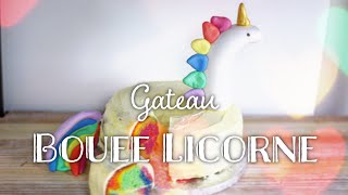 GATEAU BOUEE LICORNE ARCENCIEL CAKE DESIGN  UNICORN RAINBOW CAKE [upl. by Uria]