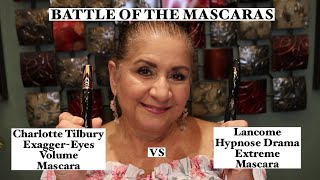 Charlotte Tilbury ExaggerEyes Voluminizing vs Lancome Hypnose Drama Full VolumeMASCARA SHOWDOWN [upl. by Eiduam]