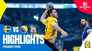 The champions start with a win  Sweden vs Bosnia Herzegovina  Highlights  Mens EHF EURO 2024 [upl. by Boggers683]