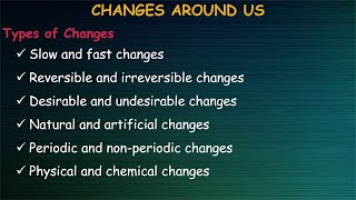 CHANGES AROUND US  TYPES OF CHANGES  ICSE CHEMISTRY  CLASS 8 [upl. by Sahc710]