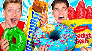 Making Giant Sour Candy How To Make The World’s Largest DIY Real vs Gummy Food At Home Challenge [upl. by Ardnosak]