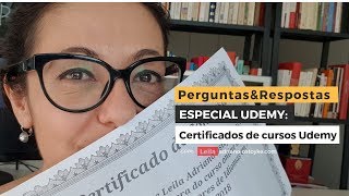 Tudo sobre a Udemy certificados dos cursos [upl. by Naitsirhk]