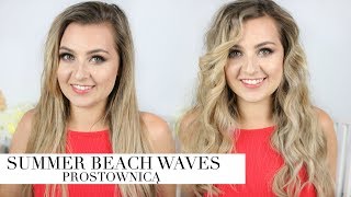 JAK KRĘCIĆ WŁOSY PROSTOWNICĄ SUMMER BEACH WAVES  TRWAŁA FRYZURA lamakeupebella [upl. by Stark]