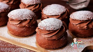 How to Make Chocolate Cream Buns My Finnish Laskiaispulla Recipe [upl. by Perkoff]