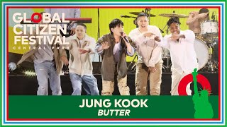 Jung Kook Performs BTS Song Butter  Global Citizen Festival 2023 [upl. by Pachston]