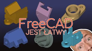 Naucz się FreeCADa  6 prostych modeli na START [upl. by Cristobal577]