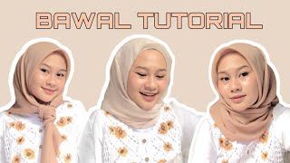 SIMPLE BAWAL TUTORIAL  CARA BUAT BAWAL JADI SHAWL😍 [upl. by Llenoil]