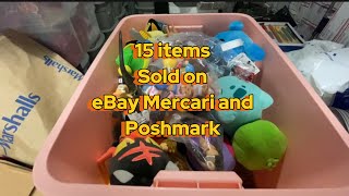 15 orders going out for eBay Mercari and Poshmark What I sold online to make money [upl. by Inaboy]