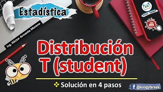 Distribución t student ejercicio resuelto fácil [upl. by Yasmeen]