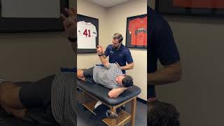 Sidelying External Rotation with Manual Resistance 0 degrees abduction Rhythmic Stabilization [upl. by Stucker]