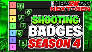 RANKING ALL THE SHOOTING BADGES IN TIERS ON NBA 2K22 NEXT GEN  SEASON 4 [upl. by Kruse]