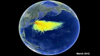 Fukushima Radioactive Ocean Impact Map  March 2012 Update [upl. by Middle]