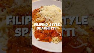 Filipino Style Spaghetti  homemade shotnchop kitchencreations youtubeshorts likesharesubscribe [upl. by Tehc]