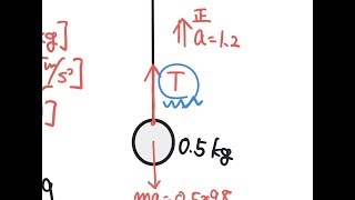 物理基礎 運動方程式と糸でつり下げた物体の運動 [upl. by Silvanus667]