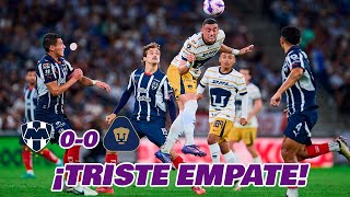 TRISTE EMPATE ENTRE RAYADOS Y PUMAS LIGA MX JORNADA 13 APERTURA 2024 🏆 EN ZONA FUT [upl. by Ainivad486]