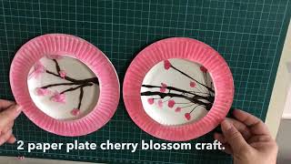 纸盘桃花画 Paper plate cherry blossom [upl. by Neisa]