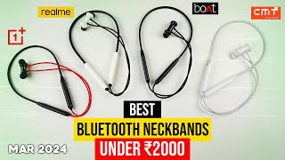 Top 5 Best Neckband Under ₹2000 in 2024 ⚡ Best Wireless Bluetooth Earphones Under 2000 ⚡ [upl. by Whatley]