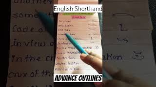 English Advance Shorthand Outlines  englishshorthand highcourt districtcourt shorts [upl. by Muirhead]