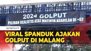 Muncul Spanduk Ajakan Golput Pemilu 2024 di Malang [upl. by Eciral607]