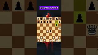 The Staunton Gambit chesspuzzle chess trap magnuscarlsen challenge play [upl. by Hauhsoj]