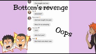 Bottoms revenge time  haikyuu lyric pranks  thank u next [upl. by Freberg713]