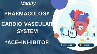 ACE–INHIBITORS CARDIO VASCULAR SYSTEM PHARMACOLOGYCVS PHARMACOLOGY MedifyMBBS [upl. by Eadwina]