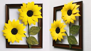 DIY Beautiful Sun Flower Wall Decor Home Decor Wall Hanging  36 [upl. by Naesyar]