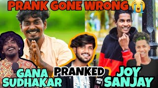 GANA SUDHAKAR PRANKED JOY SANJAY 😂 PRANK GONE WRONG  VJ SAMEER  HASHTAG TODAY  GANA SINGER PRANK [upl. by Eloccin]