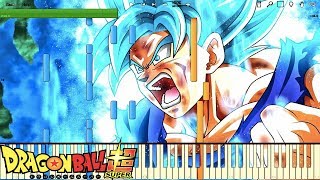 Super Saiyan Blue Theme  SSJ Blue  Dragon Ball Super OST Piano Tutorial Synthesia [upl. by Drofnats]