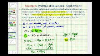 Ex System of Equations Application  Compare Phone Plans [upl. by Maurise49]