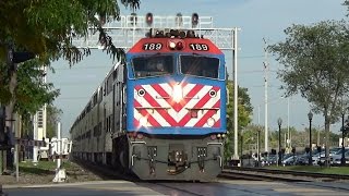 Metra evening rush hour on the BNSF racetrack 92414 [upl. by Enyalaj]