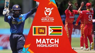 Sri Lanka vs Zimbabwe 1st ODI 2024 highlights  6th January 2024  sl vs zim today highlights [upl. by Eenor]