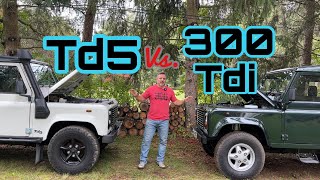 Defender Td5 vs 300Tdi head to head test drive [upl. by Kissee]