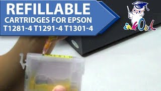 InkOwl Spongeless Refill Cartridges for EPSON T12814 T12914 T13014 [upl. by Rekyr]