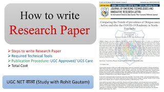 How to write a Research Paper II Research Paper II PhD Research Scholar II UGC Care listed Journals [upl. by Moreno]